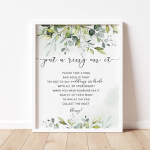 Poster Greenery colocou um anel no jogo