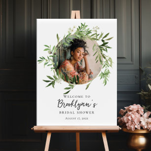 Poster Greenery e chá de panela fotográfico bem-vindos