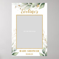 Greenery Eucalyptus boho chá de fraldas prop