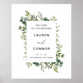 Poster Greenery Eucalyptus Frame Entrada de Casamento