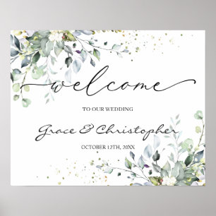 Poster Greenery Eucalyptus - Sinal de Boas-vindas