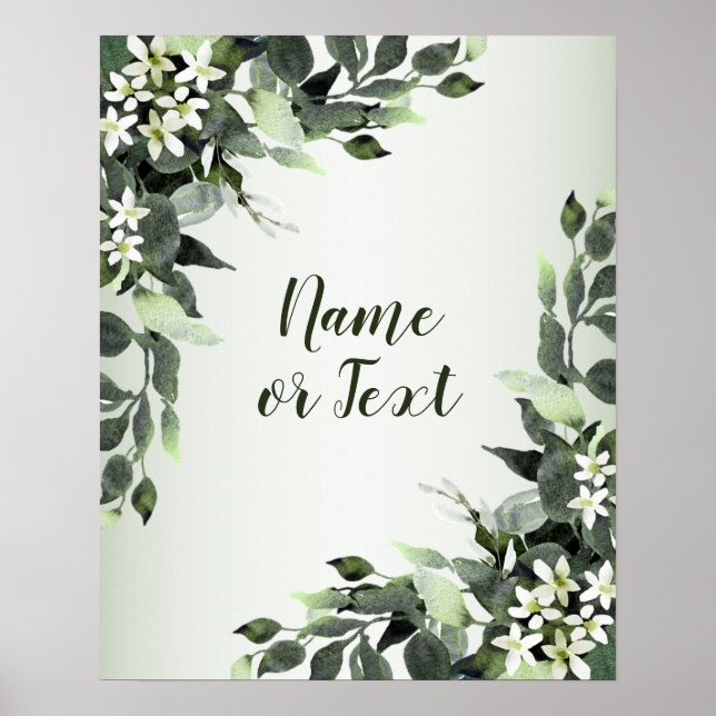 Poster Greenery Floral Eucalyptus Deixa Elegante (Frente)