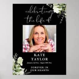 Poster Greenery Memorial Celebration Of Life Photo