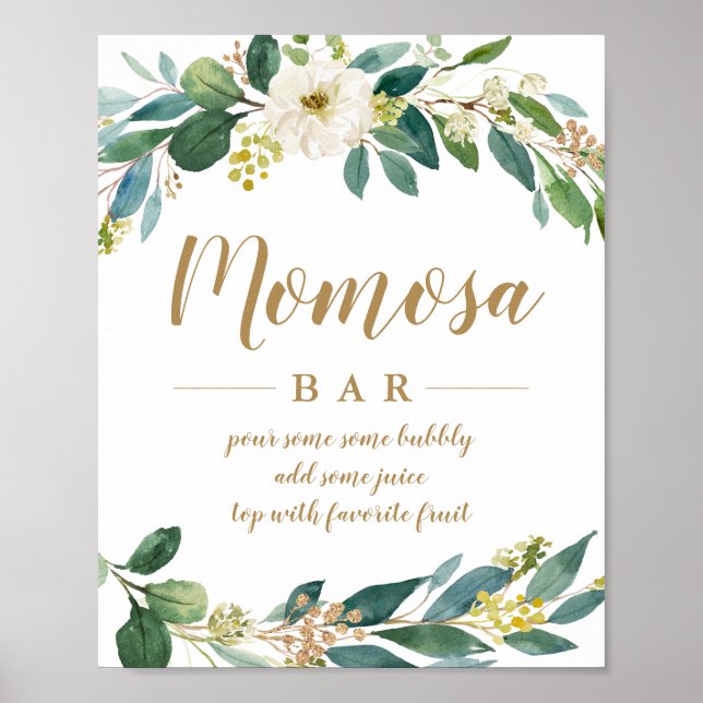 Poster Greenery Momosa - Sinal de Bar (Frente)
