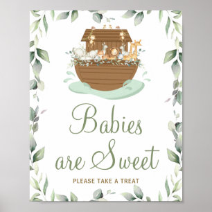 Poster Greenery Noah's Ark Chás de fraldas Babies Sweet T
