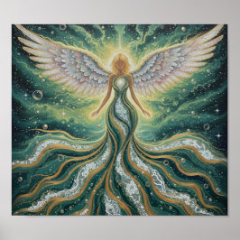 Poster GreenGoldMysticAngel