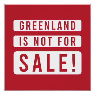 Pôster greenland is not for sale political protest americ
