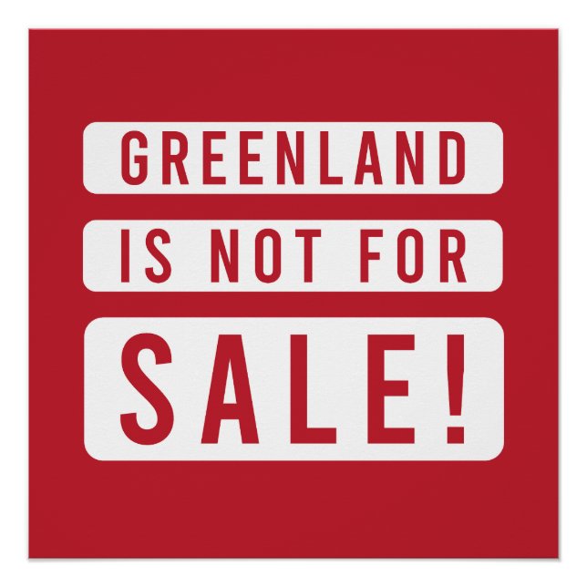 Pôster greenland is not for sale political protest americ (Frente)