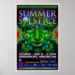 Poster Greensboro Solstício de Verão 2016 Lembrança