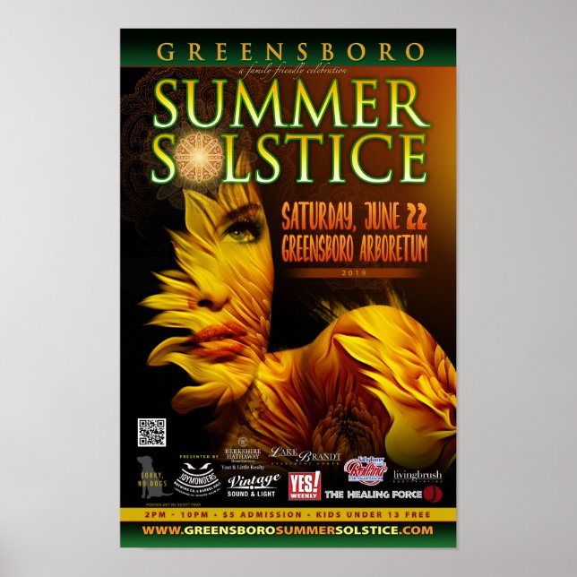 Poster Greensboro Summer Solstice 2019 Souvenir (Frente)