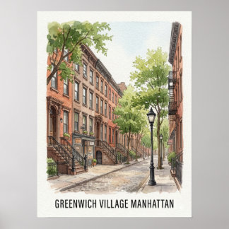 Poster Greenwich Village Manhattan