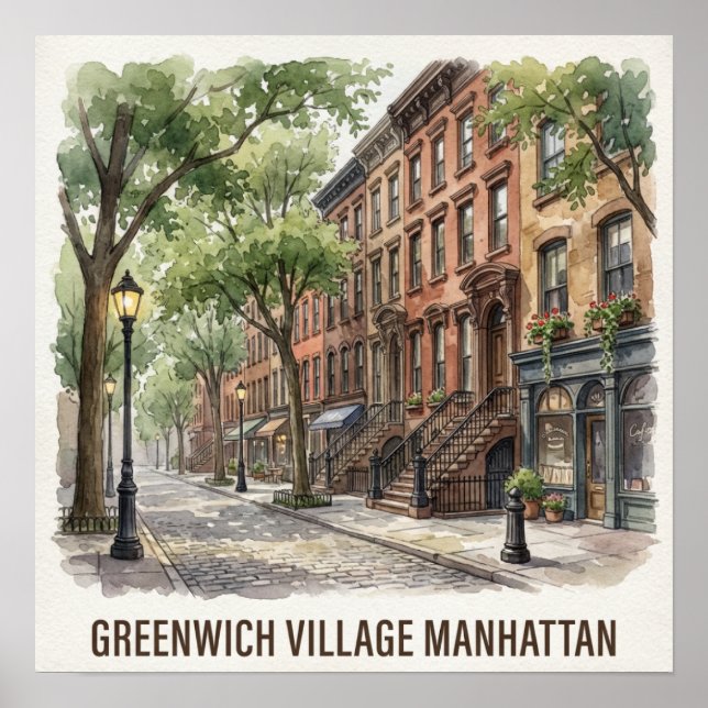 Poster Greenwich Village Manhattan (Frente)