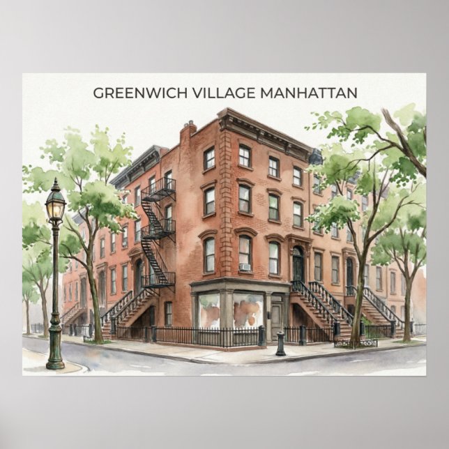 Poster Greenwich Village Manhattan (Frente)