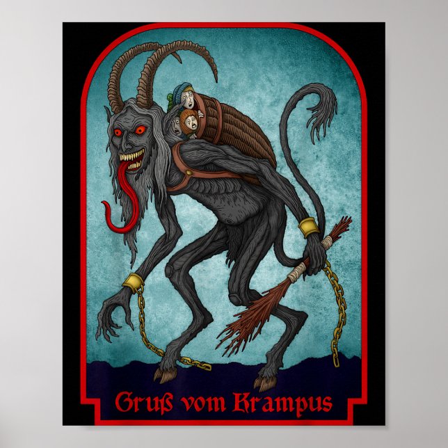Poster Greetings From Ss Vom Krampus Christmas Festive Ho (Frente)