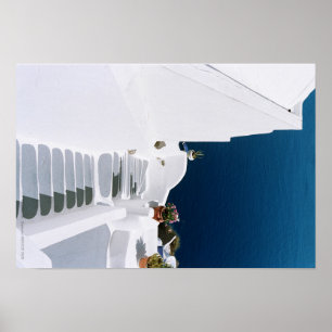 Poster grego das ilhas-santorini