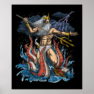 Poster Grego - Deus Poseidon