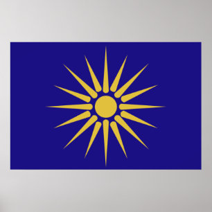 Pôster Grego Macedónia, bandeira da piscina