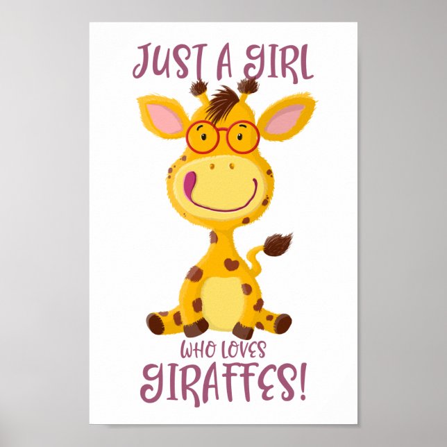 Poster Gregor Giraffe - Apenas Uma Menina Que Ama Girafas (Frente)