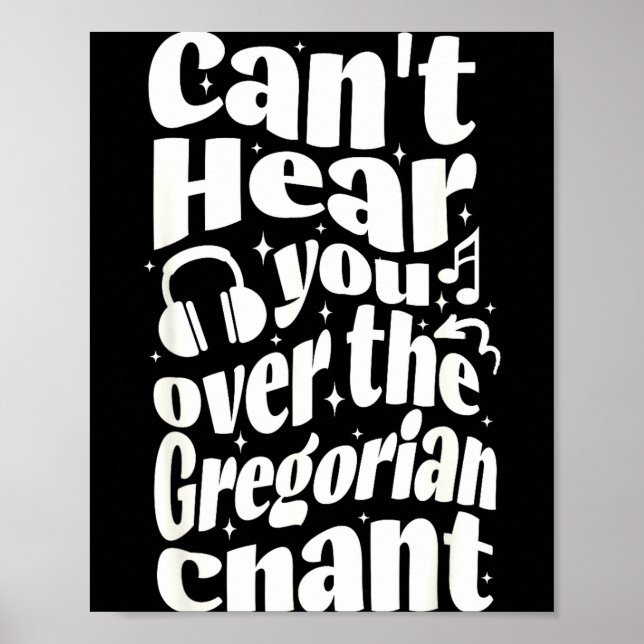 Poster Gregorian Chant Funny Catholic Traditional Latin M (Frente)