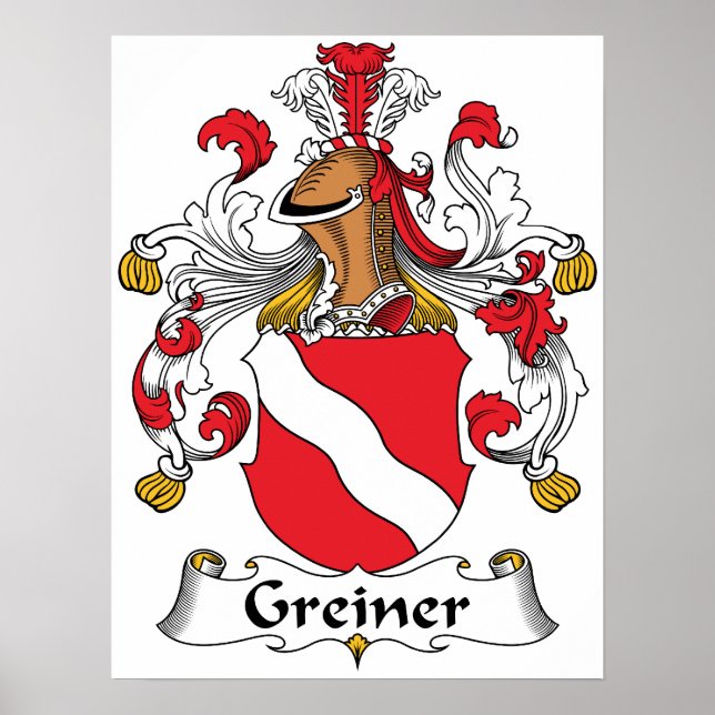 Pôster Greiner Family Crest (Frente)