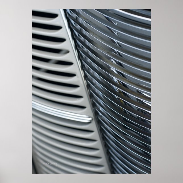 Poster grelha cromática de carro clássico (Frente)