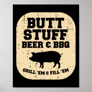 Poster Grelha De Churrasco De Porco Em Byrbecue Carne De