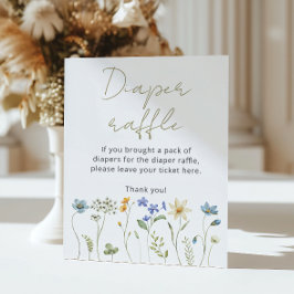 Poster Grelha de Fralda Neutra Floral