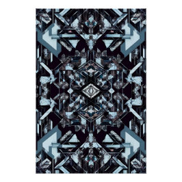 Pôster Grelha Técnica Geométrica: Cybernetic Blueprint MK