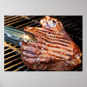 Poster grelhado do bife