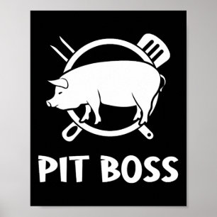 Poster Grelhador Fumante Pit Boss Amante de Carne Churras