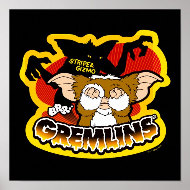 Poster Gremlins | Stripe Scaring Gizmo (Frente)