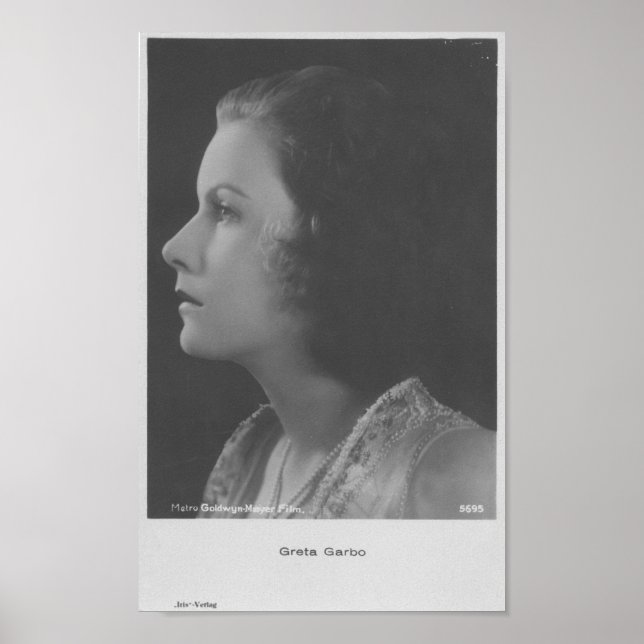 Poster Greta Garbo - Imagem Vintage (Frente)