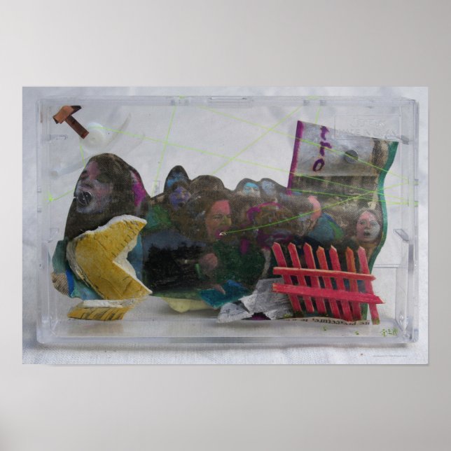 Pôster Greve de Estudantes de Manifestação K7 1986 Mídia  (Frente)