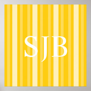 Poster Greve de Senhora Vitoriana de Mostarda com Monogra