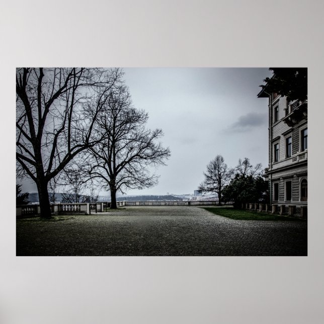 Poster Grey autumn day in Prague (Frente)
