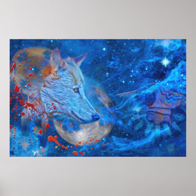 POSTER GREY WOLF  ALPHA WAVES (Frente)