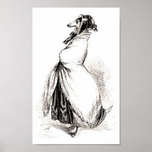 Pôster Greyhound by Grandville (1803-1847)