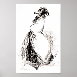 Pôster Greyhound by Grandville (1803-1847)