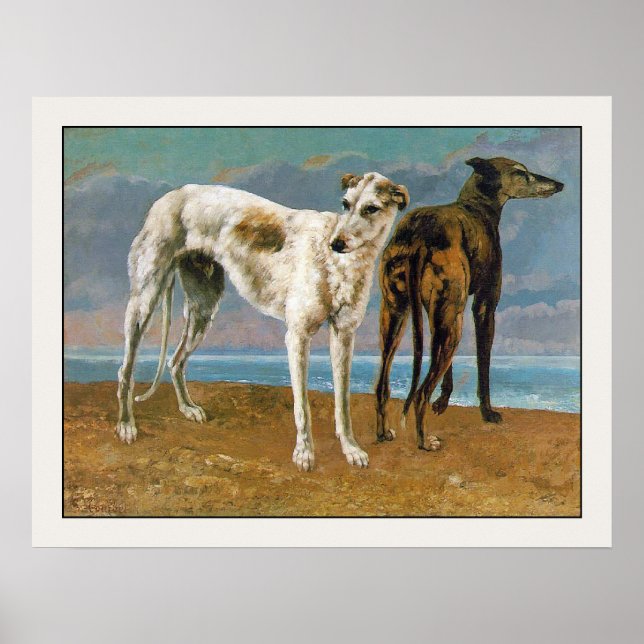 Poster Greyhound Poster/Impressão: Dois Greyhounds (Frente)
