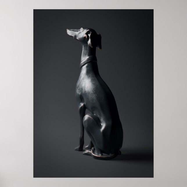 Poster Greyhound Sculpture Pose Card (Frente)