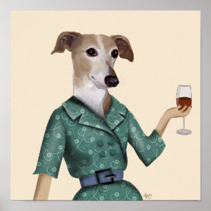 Poster Greyhound Wine Snob