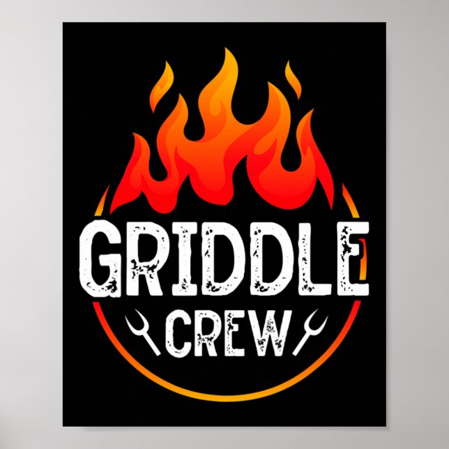 Poster Griddle Grill Squad Team Barbecue Churrasco Griddl (Frente)