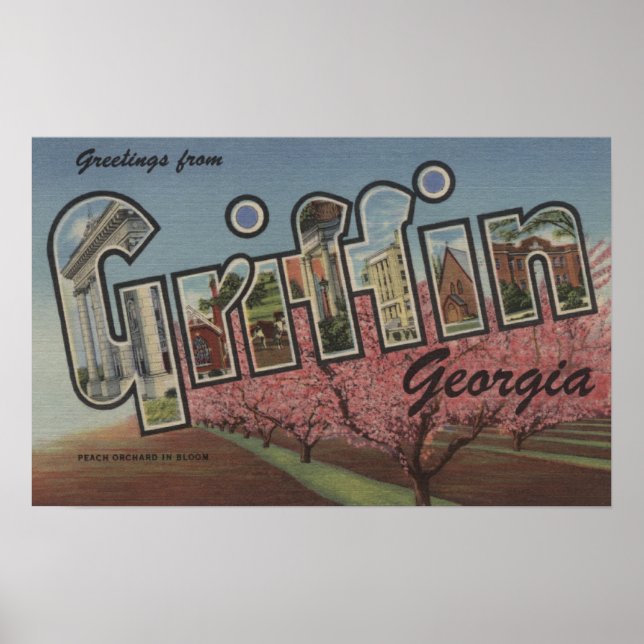 Poster Griffin, Geórgia - Cenas com Letras Grandes (Frente)