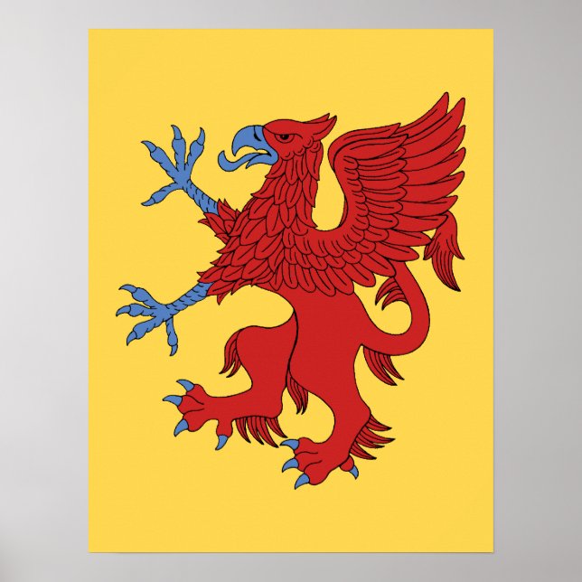 Pôster Griffin Rampant Gules (Frente)