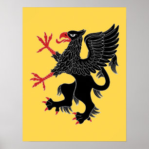 Pôster Griffin Rampant Sable