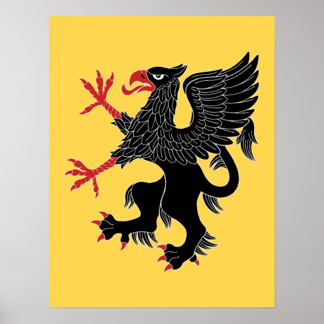 Pôster Griffin Rampant Sable (Frente)