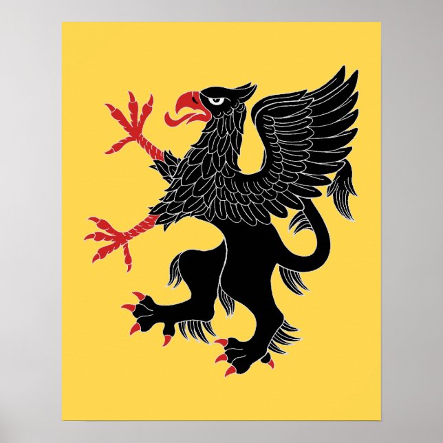 Pôster Griffin Rampant Sable (Frente)