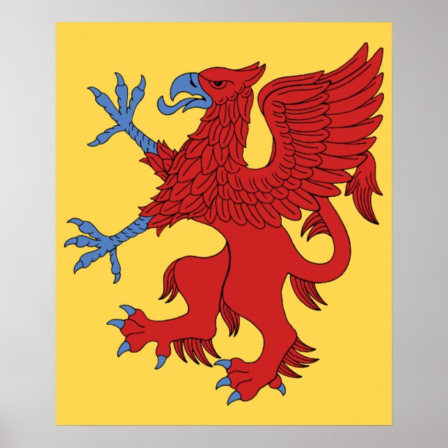 Poster Grifo Rampante Vermelho (Frente)