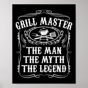 Poster Grill Mestre O Homem A Lenda Mita Smo Engraçado Ch