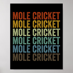 Poster Grilo Toupeira Retro
